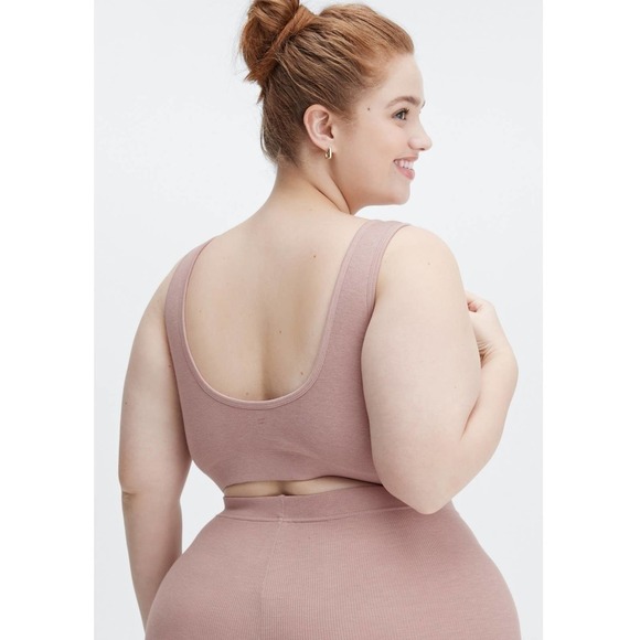 Fabletics RestoreKnit Scoop Back Bralette Trail Dust 3X - Picture 7 of 9